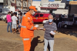12º Batalhão de Bombeiros Militar participa de campanha de doações de máscaras