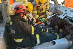 2° Companhia Independente realiza instrução de salvamento veicular com os novos soldados