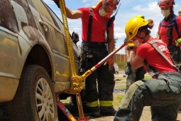 Militares do 3ºBMM realizam workshop de salvamento veicular