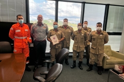 Corpo de Bombeiros Militar do Estado do Rio de Janeiro realiza visita técnica ao CBMMG
