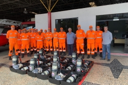 4º BBM recebe equipamentos autônomos de proteção respiratória