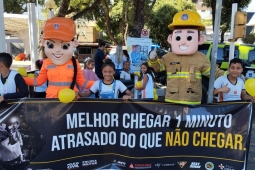 Simulado de ocorrência de trânsito movimenta centro de Governador Valadares