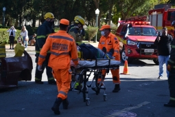 Maio Amarelo: 1ª Cia Ind promove simulado de acidente de trânsito