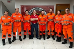 GTO de Combate a Incêndio Urbano do CBMMG realiza visita técnica ao CBMSC